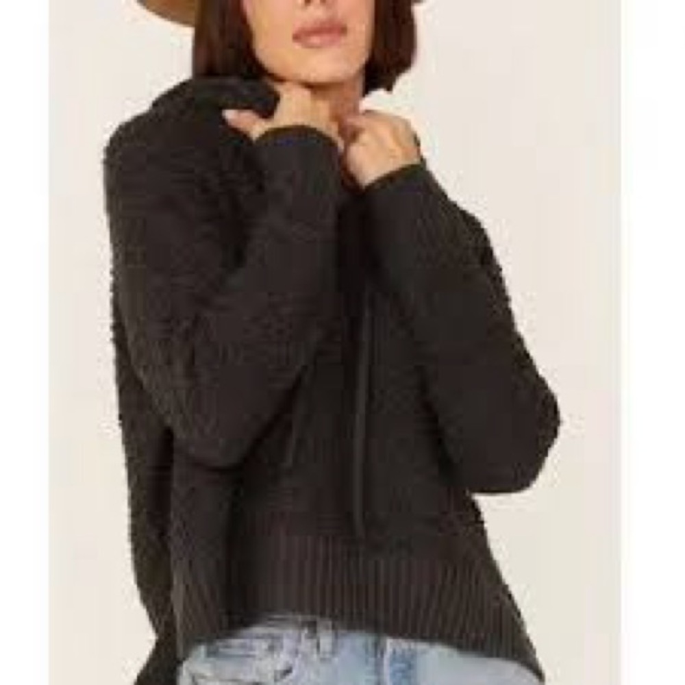 POL Women’s Sherpa Fuzzy Soft Knit Hoodie Size M NWT - Picture 2 of 8